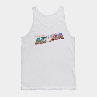 Greetings from Aruba Vintage style retro souvenir Tank Top